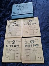 4x   1953-1954 Ministry of Food Ration Books.  Written on Front