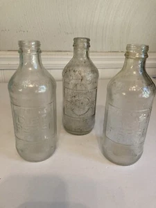 Lot Of 3 Vintage Diet Pepsi And Pepsi Bottles. 60’s. No Refill - Picture 1 of 4