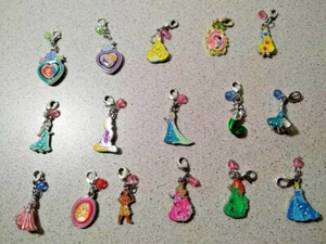 Disney Double Sided Enamel "Princesses" Clip On Dangling Charm US Shipper - Bild 1 von 20