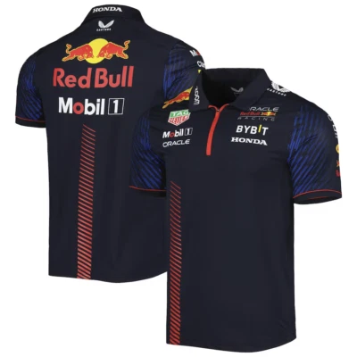 Red Bull Racing F1 Navy Team Polo Shirt 2023 | LVGP | Large - Image 1 of 3