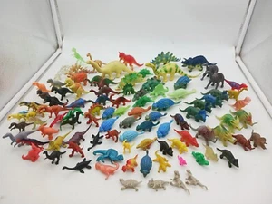Vintage Hong Kong China Mini Prehistoric Animals Dinosaur Figure 100 pc BIG LOT - Picture 1 of 13