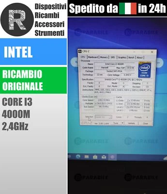 CPU Intel Core i3 4000M 2,4 GHz Haswell Socket G3 / 947 rPGA - Immagine 1 di 4