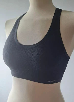 MARKENLOS Damen Sport BH Bustier schwarz 34-44 Ringer Top neu 481