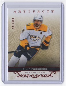 2021-22 Upper Deck Artifacts Ruby Filip Forsberg 221/499 Nashville Predators #99