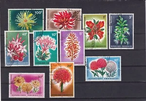 SA07b Rwanda 1966 Flowers used stamps - Picture 1 of 1