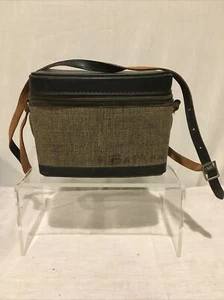 Kalimar Kali Bag Camera Black Leather Tweed Case Tasche Japan Rare Vintage - Bild 1 von 8