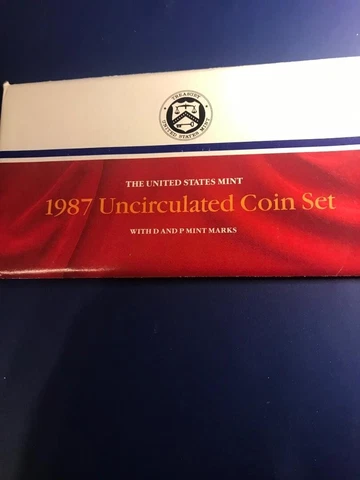 1987 MINT SET ENVELOPE AND COA NO COINS ORIGANAL EMPTY ENVELOPE AND COA NO COINS Cover