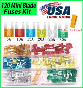 120X Car Blade Fuse Assortment Assorted Kit Blade Set Auto Truck Automotive - Picture 1 of 13