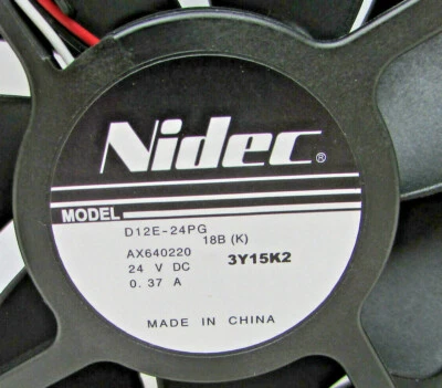 NIDEC D12E-24PG, 24V 0.37A 3 wire, Cooling Fan, NEW - Image 1 of 2