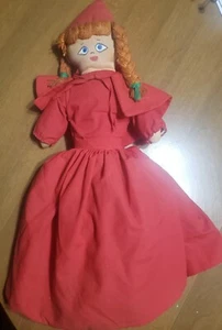 Antigua muñeca Caperucita Roja reversible, abuela, lobo, cuerpo de tela de colección difícil de encontrar - Imagen 1 de 7