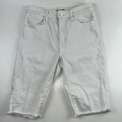 Шорты-бермуды Jennifer Lopez с потертым подолом белые размер 2 - Изображение 1 из 4