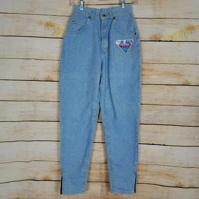 Pantalones de mezclilla Lee Riders chinos azules vintage nuevos con etiquetas talla 8 Super Stone doble mosca ajuste fácil Foto 1 de 4