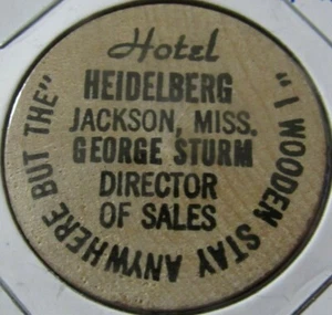 De colección Hotel Heidelberg Jackson, níquel de madera como nuevo - ficha Mississippi - Imagen 1 de 2