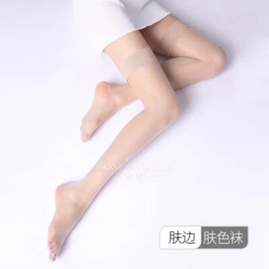 Rose Sakura Two Tone Ultra-thin Sheer Stockings Thigh High Nylons Hold Up 0917 - Picture 1 of 14