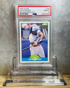 1989 Score Cecil Fielder Reverse Negative #120 PSA 8