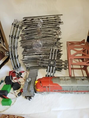 Lionel O Scale Gauge Santa fe 1095 Track 21 Straights 31 Curves & 6 Curves  12" - Image 1 of 4