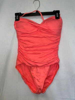 $114 La Blanca Island Rouched Front Bandeau One Piece Swimsuit Size 6 (STAIN) - Изображение 1 из 3