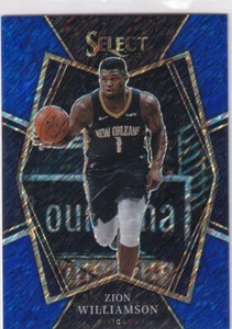 2021-22 Panini Select NBA No. 191 Zion Williamson Blue Shimmer Prizm - Picture 1 of 2