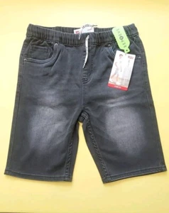 Levis Stretch Tie Skinny Shorts Denim Boys Size Large Soft Black - Picture 1 of 6
