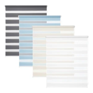 Doppelrollo Duo Rollo Klemmfix ohne Bohren Fenster Tür Seitenzug Fensterrollo - Bild 1 von 30