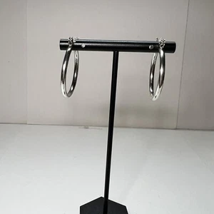 Vintage 925 Sterling Silver Hoop Earrings 4.06g (06) - Picture 1 of 9