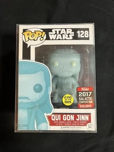Funko Pop! Star Wars Qui Gon Jinn 128 Holographic Exclusive Convention 2017 - Picture 1 of 8