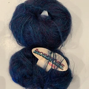 IronStone Yarns 2 English Mohair Balls 78% Mohair 13% Wool 9% Nylon 40g Blue - Picture 1 of 8