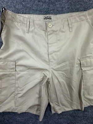Rapdom Shorts Mens 38 Beige Khakis Tactical Gear Cargo Pockets Ripstop New - Image 1 of 4