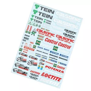 Calsonic + Tein Sticker Logo Sheet A4 for 1:10 RC car truck or crawler - Picture 1 of 2