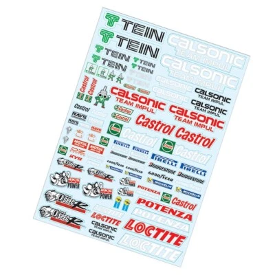 Calsonic + Tein Sticker Logo Sheet A4 for 1:10 RC car truck or crawler - Image 1 of 2