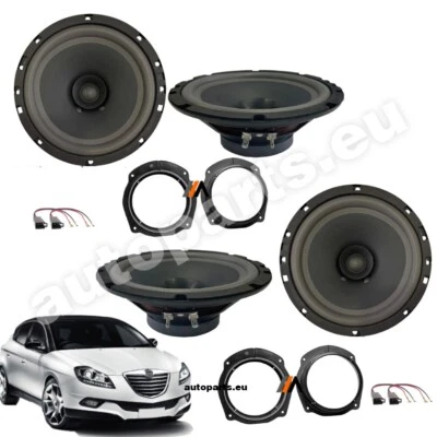 Kit 4 Casse Altoparlanti Doppio Cono Anteriori Posteriori per Lancia Delta - Image 1 of 4