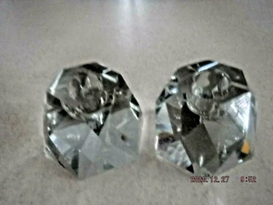Pair of Crystal Candle Holders crystal - HEAVY - Picture 1 of 4