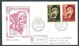 VATICANO - PA - 1968 - Angelo serie su busta primo giorno raccomandata - Imagen 1 de 1
