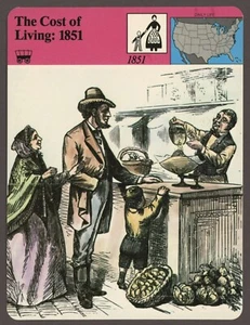 Die Lebenshaltungskosten 1851 Geschichte Amerikas Alltag Geschichte Karte - Bild 1 von 1