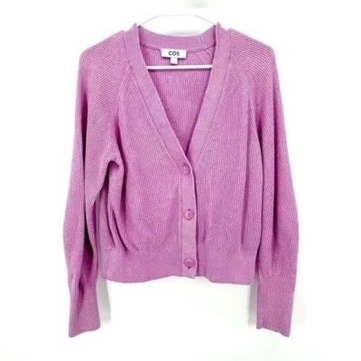 COS | Suéter cárdigan púrpura pequeño S para mujer Foto 1 de 4