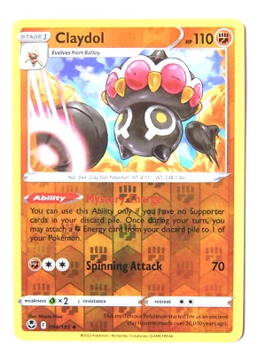 Claydol 094/195 (NM, Pokemon Card, Silver Tempest, 2022, Fighting, Reverse Holo) - Image 1 of 2