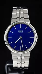Orologio Seiko Quadrante Blu Sottile Uomo Quarzo Elegante e Scatola -- Funzionante, Cassa Ø34mm - Foto 1 di 11