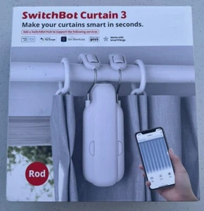 SwitchBot Curtain 3 (Rod, White) Automatic Smart Curtain Opener w/ Touch & Go - Picture 1 of 9