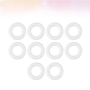 10 piezas Anillo de Navidad Hágalo Usted Mismo Artesanía Donut Anillo Divertido Círculo Decoración Festival Colgante - Imagen 1 de 12