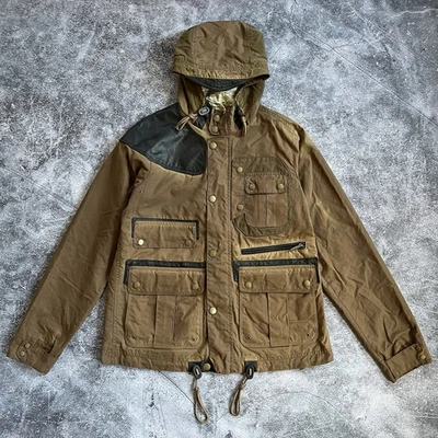  Men's BARBOUR PARKA HOODED LINED  WAXED Jacket M - Image 1 of 4