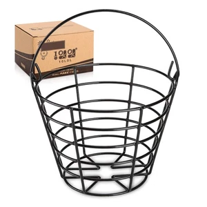 10L0L 1 Pack Metal Range Golf Ball Baskets with Handle Golf Ball Storage Buck... - Picture 1 of 8