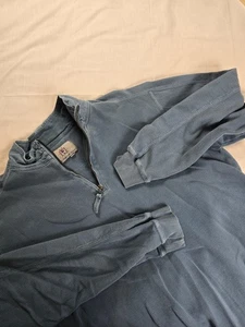 The Territory Ahead Sweater Herren Large blau Waffelstrick Quarter Zip Pullover - Bild 1 von 8