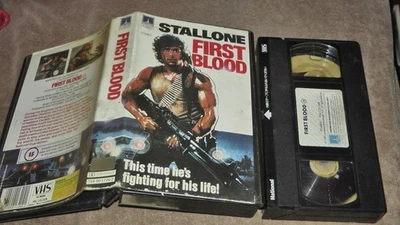 First Blood Rambo VHS Video Tape Ex Rental Pre Cert Thorn EMI Box - Image 1 of 4