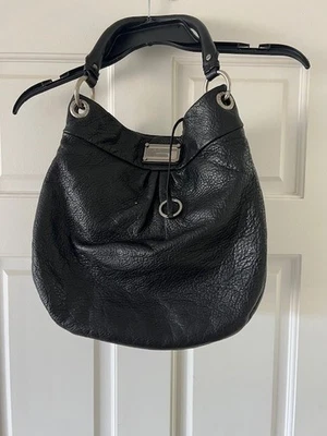 Marc by Marc Jacobs schwarz weiches genarbtes Leder Q Hillier Hobo Schulter Handtasche - Bild 1 von 4