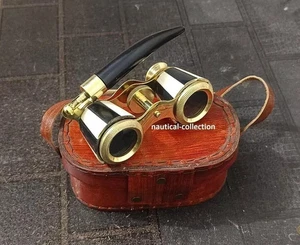 Nautical Brass Opera Glasses with Mother of Pearl Handle – Vintage Theater Look - Picture 1 of 5