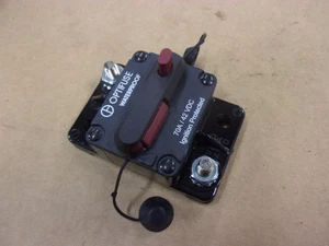 Optifuse Wasserdichter Hochverstärker Leitungsschutzschalter 70A 42V DC Manueller Reset 153070  - Bild 1 von 7