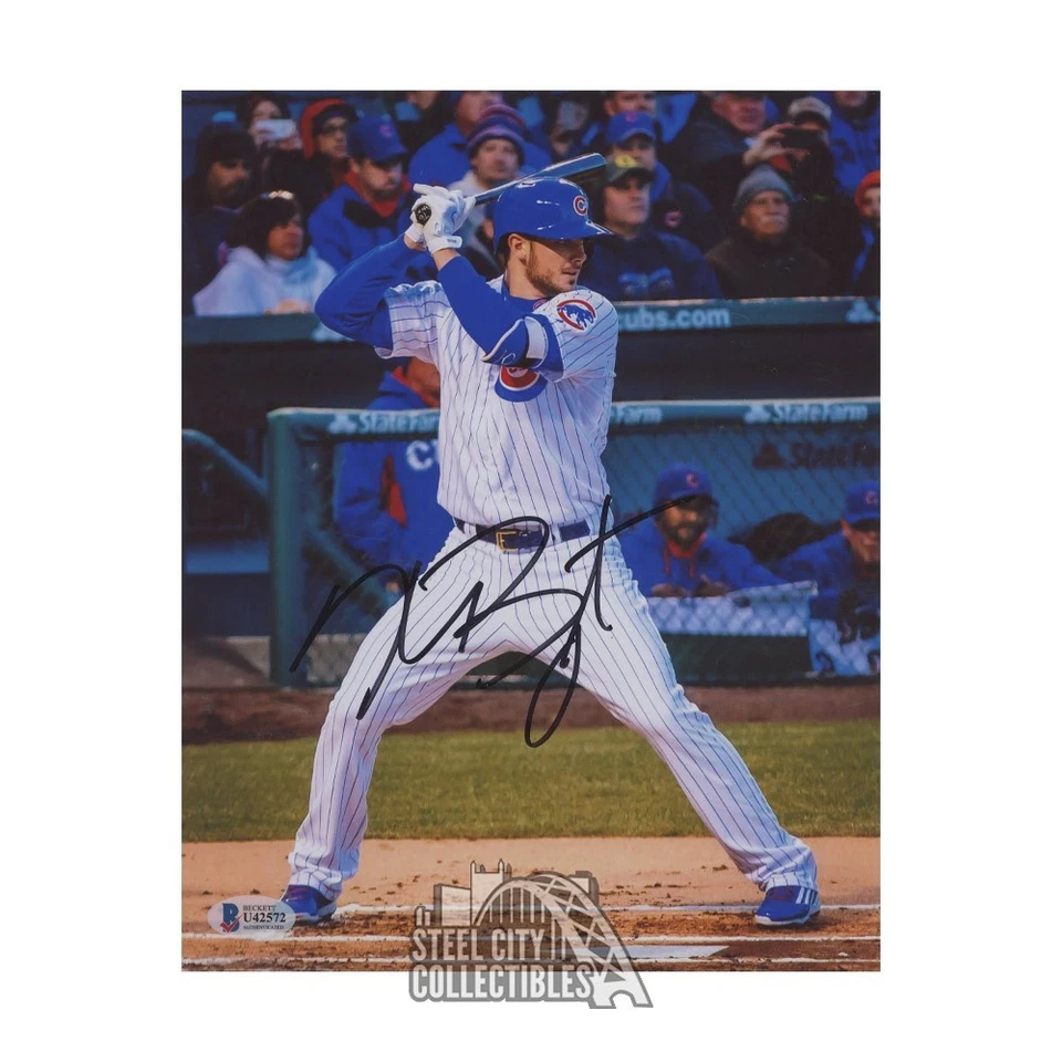 Kris Bryant Autographed Chicago Cubs 8x10 Baseball Photo  BAS (Batting) - Image 1 of 1