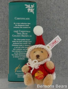 Steiff 1996 1st German Christmas Ornament Golden Brown Teddy Bear Ean 655296 - Picture 1 of 5