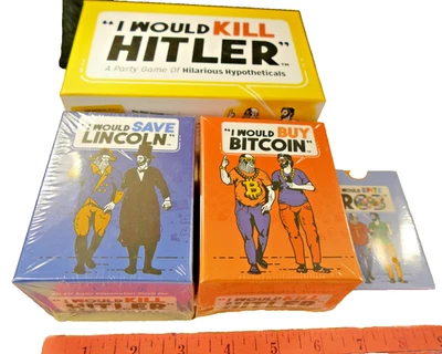 I would KILL Hitler BUY COIN SAVE Lincoln Spite Rob Hypothetical PARTY CARD GAME - Image 1 of 4
