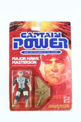 Figura de acción Captain Power Major Hawk Masterson 1986 nueva sellada B Foto 1 de 4